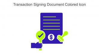 Transaction Signing Document Colored Icon In Powerpoint Pptx Png And Editable Eps Format