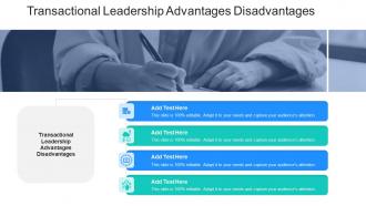 Transactional Leadership Advantages Disadvantages In Powerpoint And Google Slides Cpb