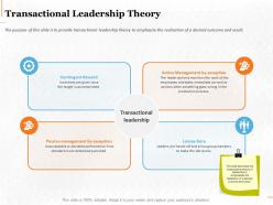 Transactional leadership theory ppt powerpoint presentation summary smartart