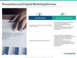 Transactions And Capital Marketing Services Ppt Powerpoint Presentation Model Layouts