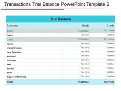Transactions trial balance powerpoint template 2