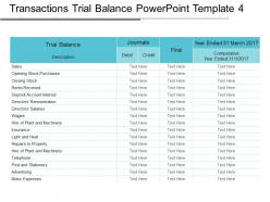Transactions trial balance powerpoint template 4