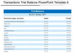 Transactions trial balance powerpoint template 6