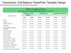 Transactions trial balance powerpoint template design