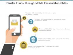Transfer funds through mobile presentation slides