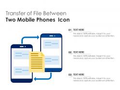 Transfer of file between two mobile phones icon