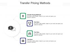 Transfer pricing methods ppt powerpoint presentation infographics slide cpb