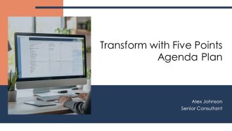 Transform With Five Points Agenda Plan PPT Demonstration AT