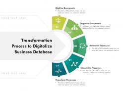 Transformation process to digitalize business database
