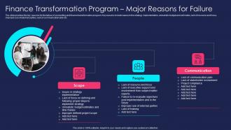 Transformation Program Major Reasons For Failure Overview Of Finance Transformation Change