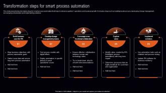 Transformation Steps For Smart Process Automation