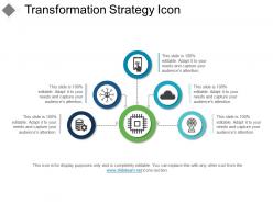Transformation strategy icon ppt slide examples