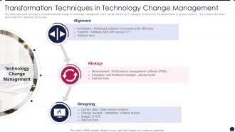 Transformation Techniques In Technology Change Management