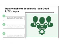 Transformational leadership icon good ppt example