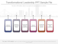 Transformational leadership ppt sample file