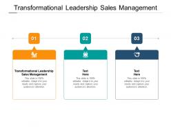 Transformational leadership sales management ppt powerpoint presentation show cpb