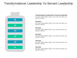 Transformational leadership vs servant leadership ppt powerpoint presentation gallery icon cpb