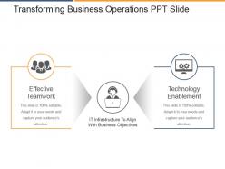 Transforming Business Operations Ppt Slide