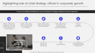 Transforming Corporate Performance Highlighting Role Of Chief Strategy Officer