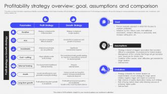 Transforming Corporate Performance Profitability Strategy Overview Goal Assumptions