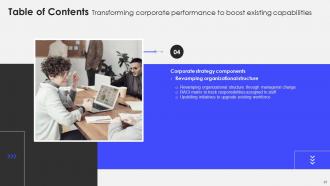 Transforming Corporate Performance to Boost Existing Capabilities powerpoint presentation slides Strategy CD V