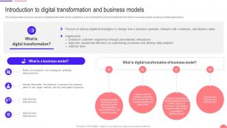 Transforming From Traditional Introduction To Digital Transformation And Business Models DT SS
