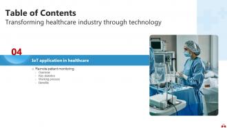 Transforming Healthcare Industry Through Technology Powerpoint Presentation Slides IoT CD V Good Slides