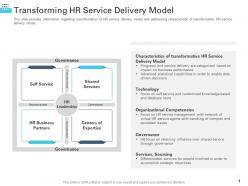 Transforming hr service delivery model transforming human resource ppt ideas