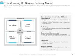 Transforming Human Resource Service Delivery Framework Powerpoint Presentation Slides