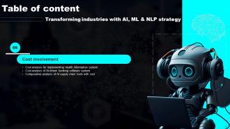 Transforming Industries With AI ML And NLP Strategy Powerpoint Presentation Slides Images Engaging