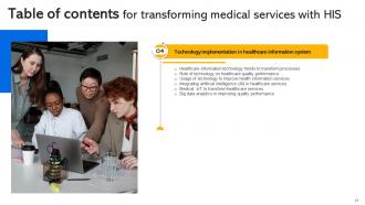 Transforming Medical Services With HIS Powerpoint Presentation Slides Analytical Images