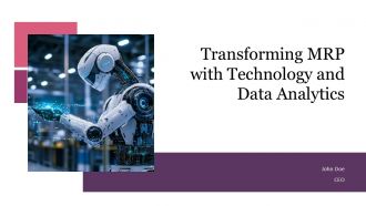 Transforming MRP With Technology And Data Analytics PPT Template ACP