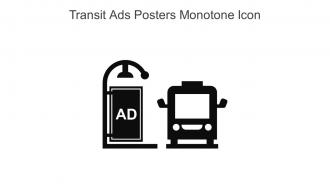 Transit Ads Posters Monotone Icon In Powerpoint Pptx Png And Editable Eps Format