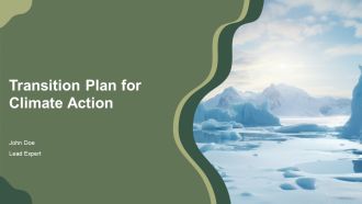 Transition Plan For Climate Action PPT Structure AT