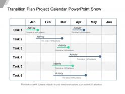 Transition plan project calendar powerpoint show