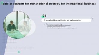 Transnational Strategy For International Business Strategy CD V Informative Good