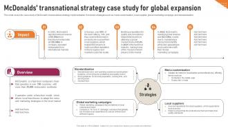 Transnational Strategy Mcdonalds Case Study For Global Expansion Strategy SS V