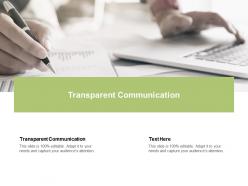 Transparent communication ppt powerpoint presentation model deck cpb