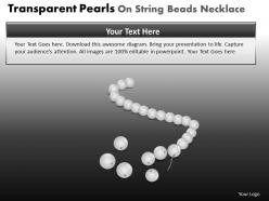 Transparent pearls on string beads necklace powerpoint slides and ppt templates db