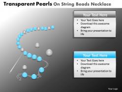 Transparent pearls on string beads necklace powerpoint slides and ppt templates db