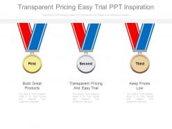 Transparent pricing easy trial ppt inspiration