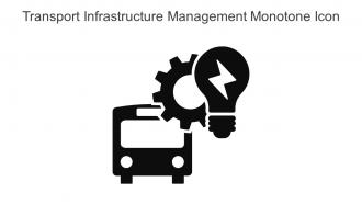 Transport Infrastructure Management Monotone Icon In Powerpoint Pptx Png And Editable Eps Format