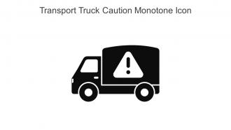 Transport Truck Caution Monotone Icon In Powerpoint Pptx Png And Editable Eps Format