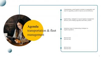 Transportation And Fleet Management Powerpoint Presentation Slides Visual Images