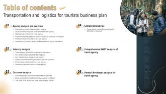 Transportation And Logistics For Tourists Business Plan Powerpoint Presentation Slides Images Graphical