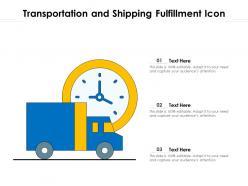 Transportation and shipping fulfillment icon
