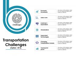 Transportation challenges ppt gallery icon