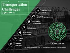 Transportation challenges ppt summary ideas