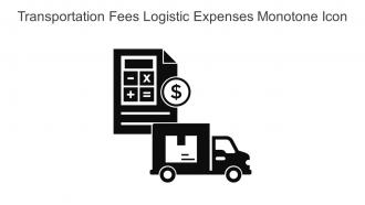 Transportation Fees Logistic Expenses Monotone Icon In Powerpoint Pptx Png And Editable Eps Format