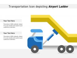Transportation icon depicting airport ladder